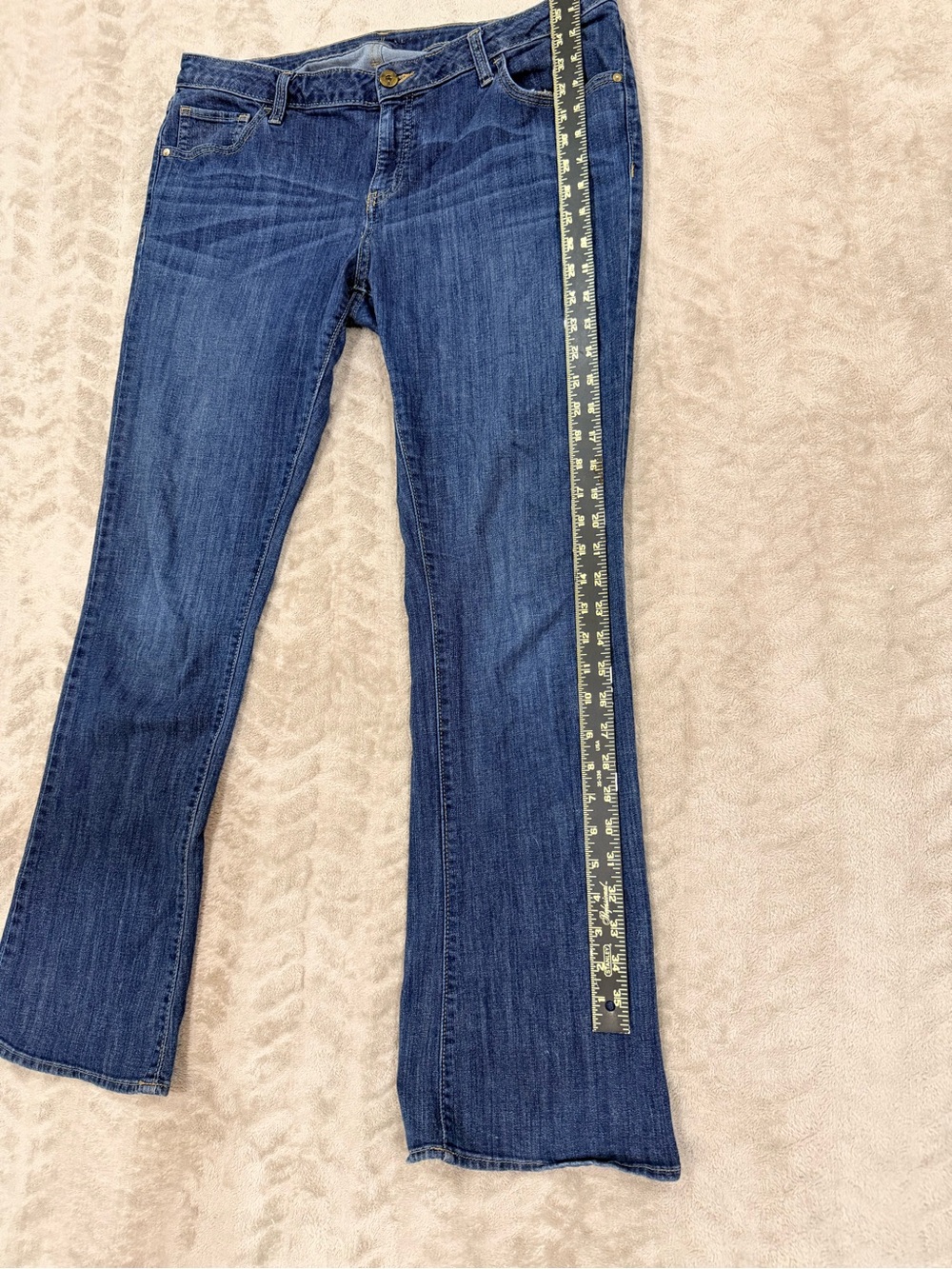 Simply Vera Vera Wang Womens Size 14 Bootcut Jeans Dark Wash Denim Stretch - Picture 2 of 8